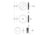 Maniglia Incasso Tonda Porta Scorrevole modello 122015 d.57/48 con Nottolino 72-Grigio Moon | Verum Italy - immagine 2